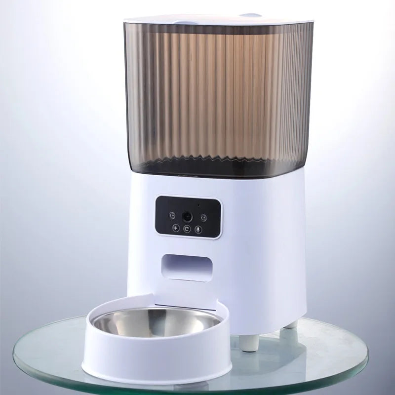 📷🐾 Smart Auto Feeder with Camera – 5L Double Bowls, Voice Control & Video Monitoring! 🐱🐶🍽️🎥