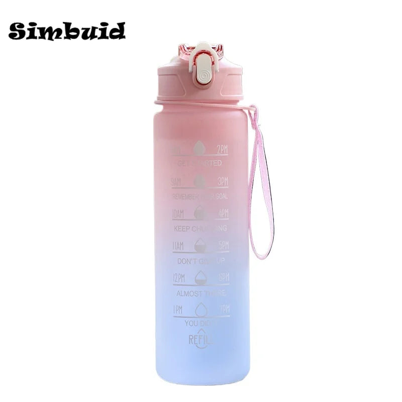 🏃‍♀️💧 Gradient Color Sports Water Bottle – Multiple Sizes to Keep You Hydrated in Style & Motivation! ✨