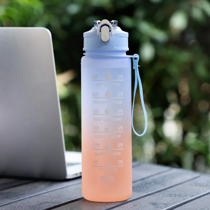 💧🏃‍♂️ 900ml Sports Water Bottle with Time Marker – Stay Hydrated and Motivated All Day! ⏰💪
