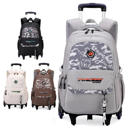🎒🛞 Wheeled School Backpack – 2-in-1 Pull & Carry Bag for Boys 🚸 Perfect for School & Travel!
