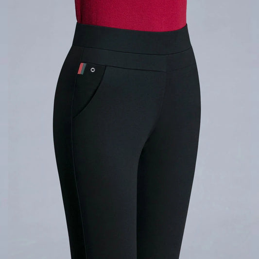❄️ Winter Office Pants – Fleece Lined & Elegant Fit for Women