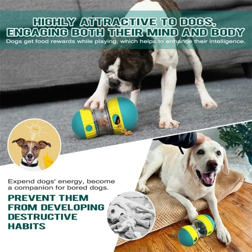🐶 Tumbler Leaky Food Ball – Smart Fun + Slow Feeding in One!