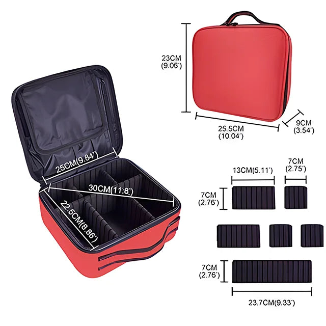 💖👜 New Waterproof Travel Makeup Bag – Embroidered Cosmetic Case & Brush Organizer ✨💄