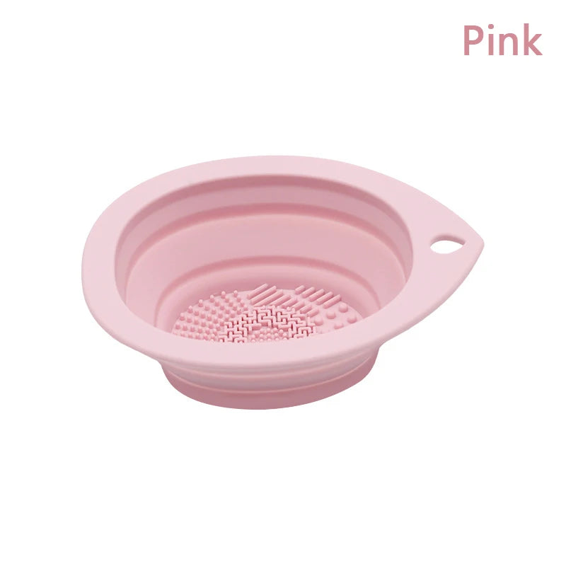 💄✨ Foldable Silicone Brush Cleaner – Soft Scrubber Bowl for Makeup & Eyeshadow Brushes 🧼🪄