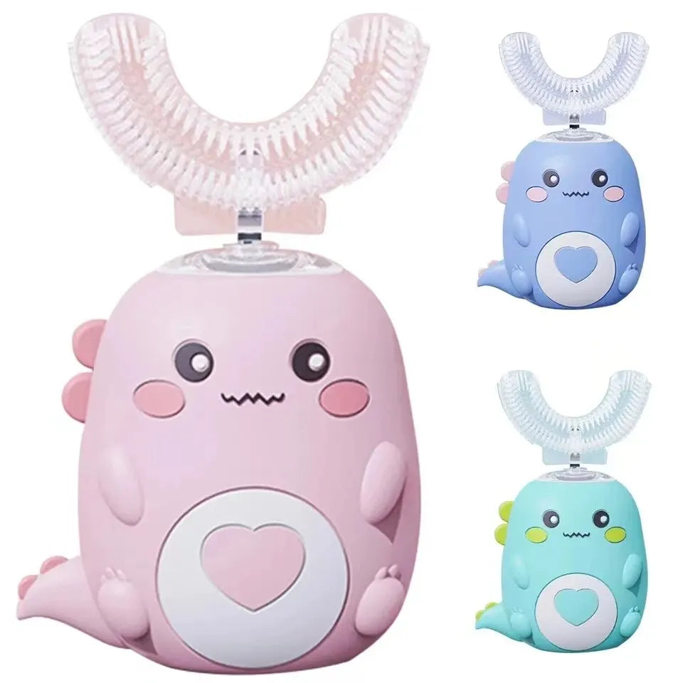 🦷 Kids' 360° U-Shaped Electric Toothbrush – 1-Minute Full Mouth Clean!