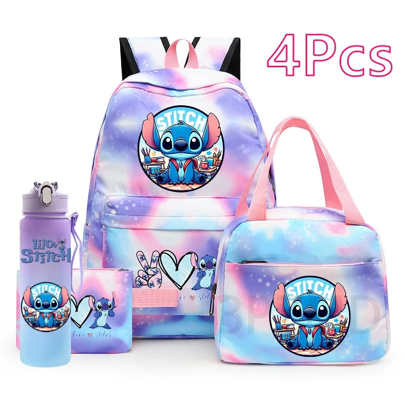 🎒💙 Stitch School Set for Girls – 4-Piece Complete Back-to-School Style! 🐾🎀