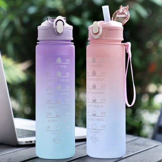 💧🏃‍♂️ 900ml Sports Water Bottle with Time Marker – Stay Hydrated and Motivated All Day! ⏰💪