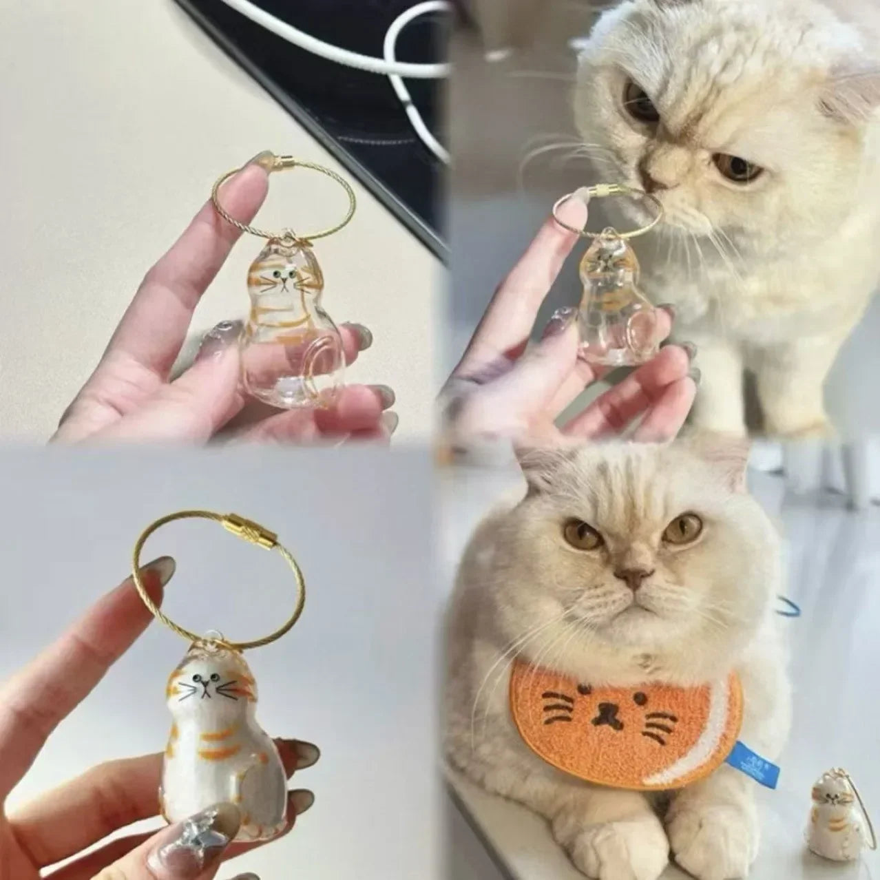 Transparent Cat Hair Keepsake Charm