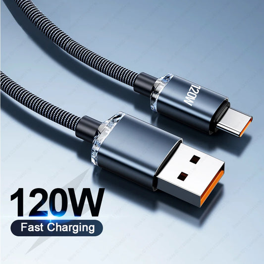 ⚡🔌 120W USB-C Cable – Super Fast Charging for All Devices!