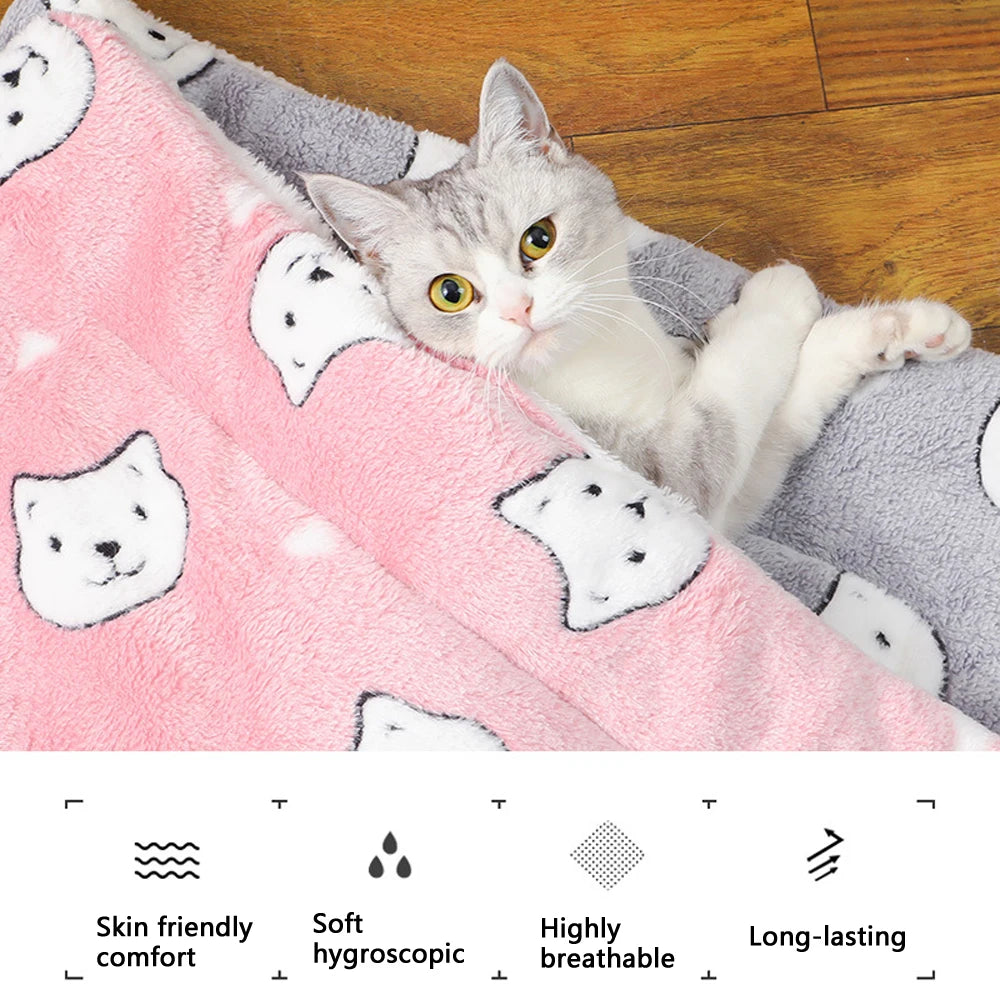 🛏️🐶 All-Season Warm Pet Bed – Soft & Thick Cushion!