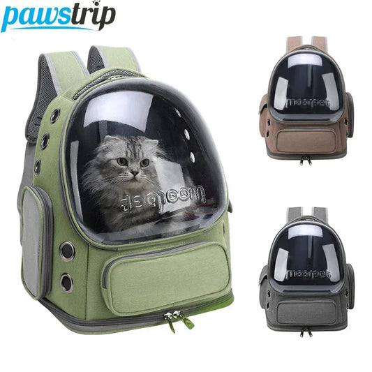 "🎒🐾 Stylish & Comfy – Transparent Pet Travel Backpack! 🐱🐶✨"