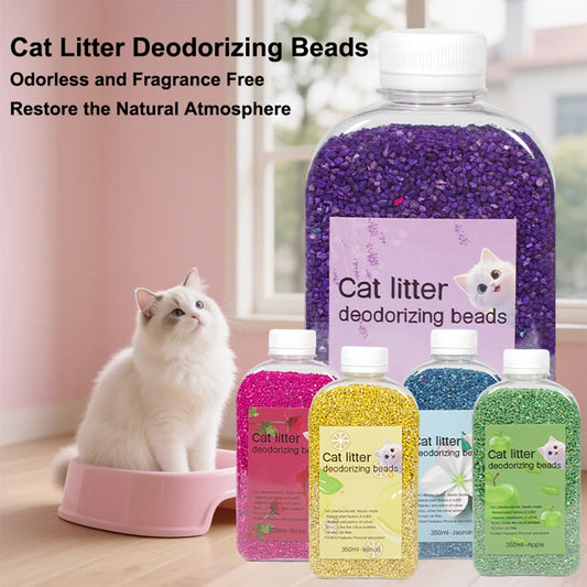 **🌿 Cat Litter Deodorizer Beads – Banish Litter Box Smells in Seconds!