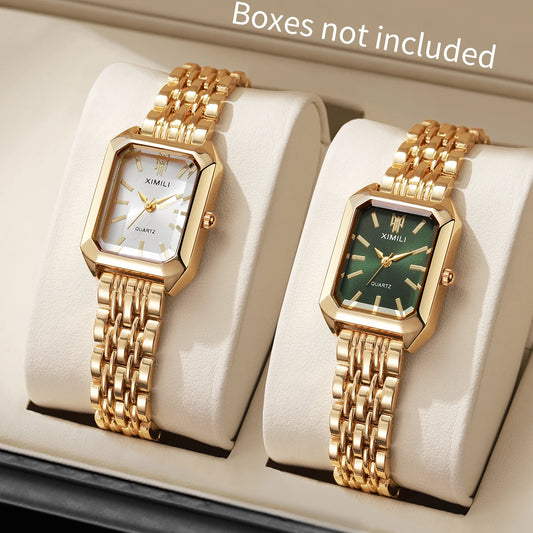 💎 Luxury Rectangle Women’s Watch Set – Timeless Elegance, Unbeatable Value!