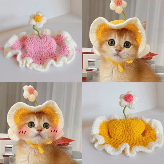 🌸😺 Cute Cat Hat – Adjustable & Perfect for Photos!