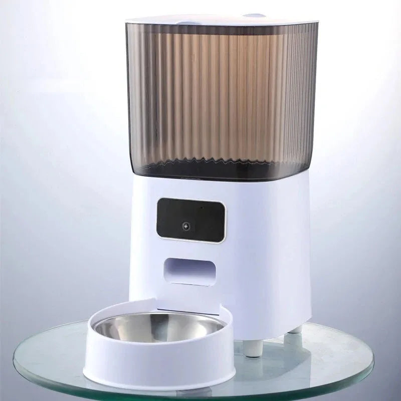 📷🐾 Smart Auto Feeder with Camera – 5L Double Bowls, Voice Control & Video Monitoring! 🐱🐶🍽️🎥