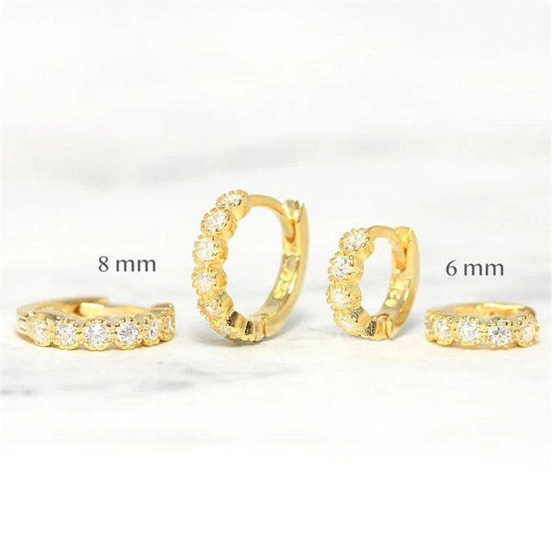 ✨ CANNER 925 Silver Hoop Earrings – Timeless Elegance with White Zircon! 💎