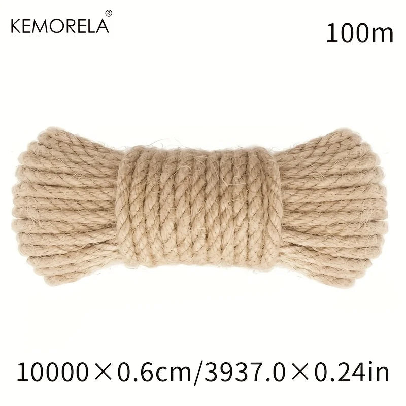 🧵🐾 Natural Jute Rope – Durable for Crafts & Cat Scratchers!