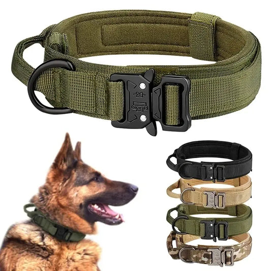 🐕🛡️ Tactical Dog Collar – Durable Nylon with Metal Buckle!