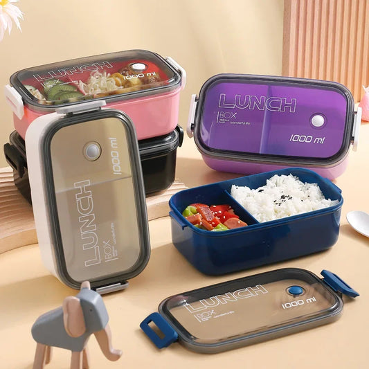 🥢 Lunch Box with Fork & Spoon – Leakproof & Microwave-Safe 🍱🔥