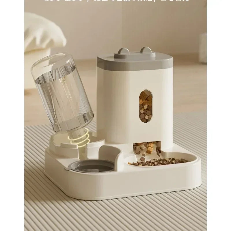 "🍽️💧 Automatic Pet Feeder & Water Fountain – Large Capacity, Convenient & Smart! 🐶🐱✨"