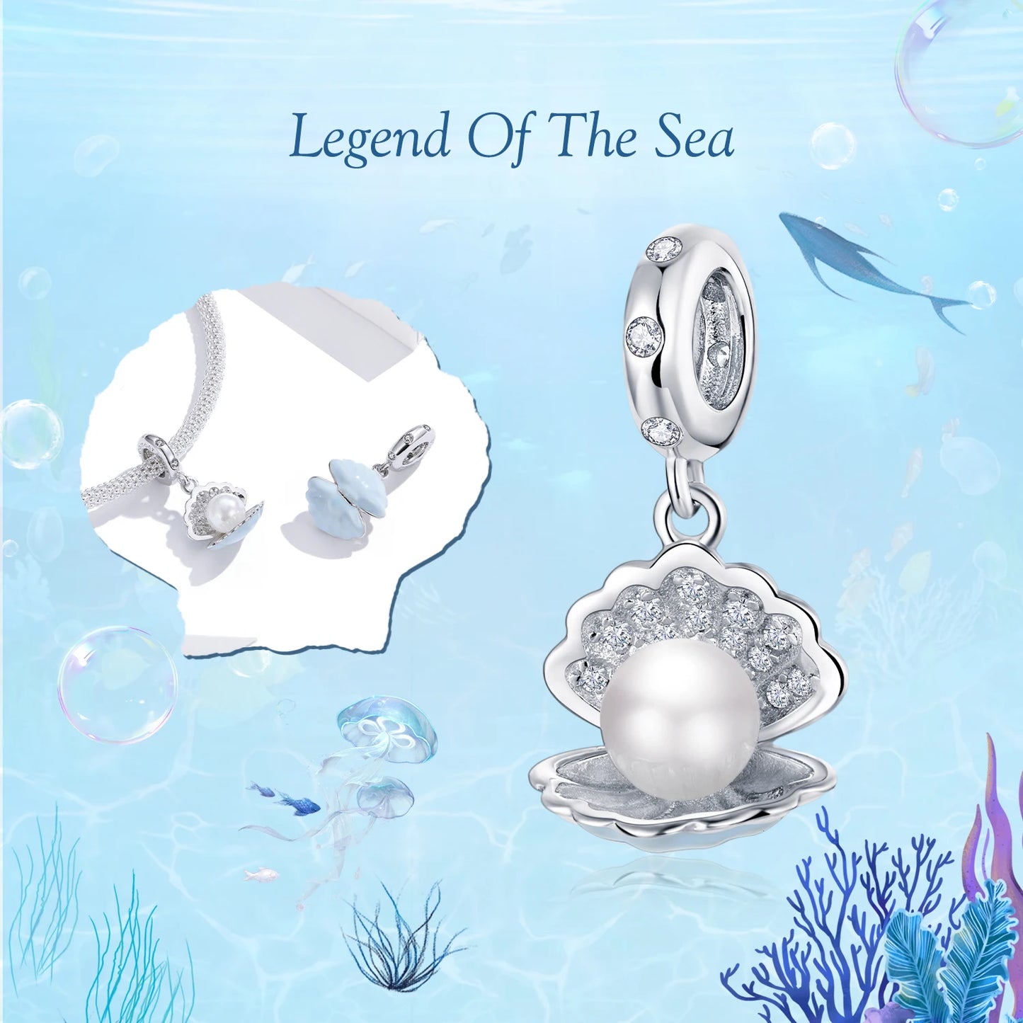 🌊 WOSTU 925 Sterling Silver Ocean Charm Collection – Create Your Coastal Jewelry Story! ✨