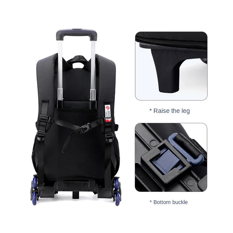 🎒🛞 Kids Wheeled School Backpack – The Perfect 2-in-1 Solution for Boys: Easy School & Travel! ✨📚