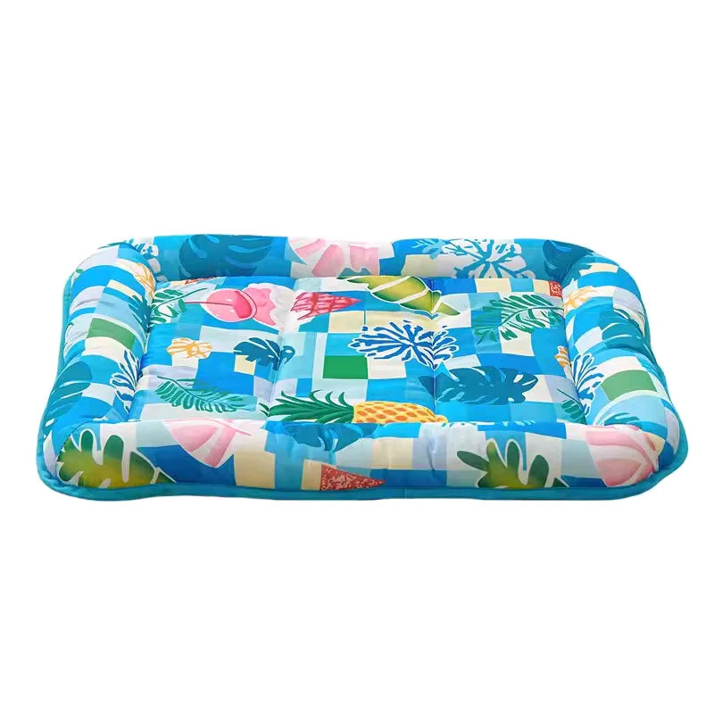 ❄️🐾 Cool Paw Print Pet Mat – Breathable & Comfortable!