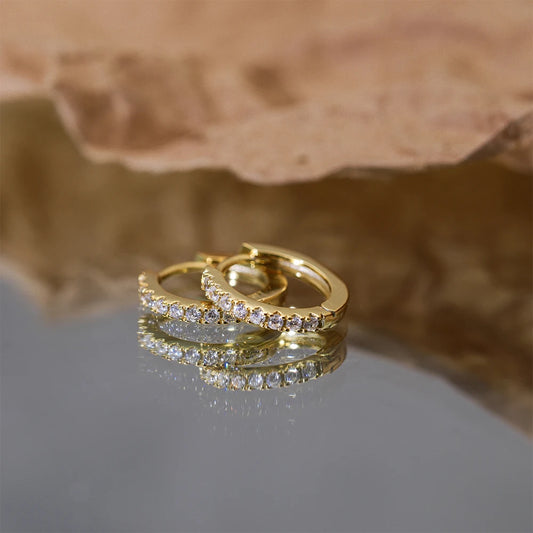 ✨ CANNER 925 Silver Hoop Earrings – Timeless Elegance with White Zircon! 💎