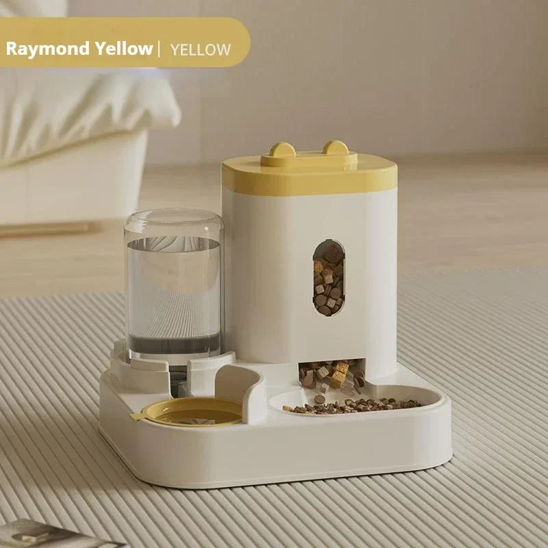 "🍽️💧 Automatic Pet Feeder & Water Fountain – Large Capacity, Convenient & Smart! 🐶🐱✨"