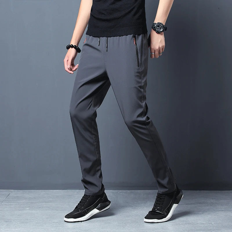 ❄️ Men's Korean Style Ice Silk Pants – Ultra Breathable & Quick-Dry