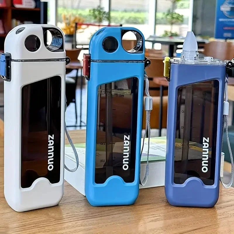 💧🏃‍♀️ 350ml Plastic Water Bottle – Practical Square Design with Lockable Cap! 🔒✨