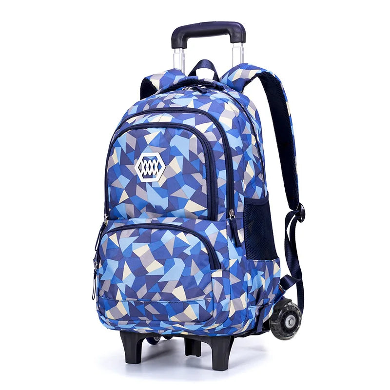 🛞🎒 Girls' Trolley Backpack – School & Travel with Ease and Style! ✨💼