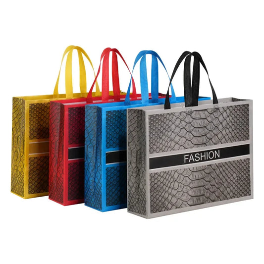 Customizable Eco-Friendly Non-Woven Fabric Shopping Bags 3D Handheld Clothing Footwear Apparel Logo Printable