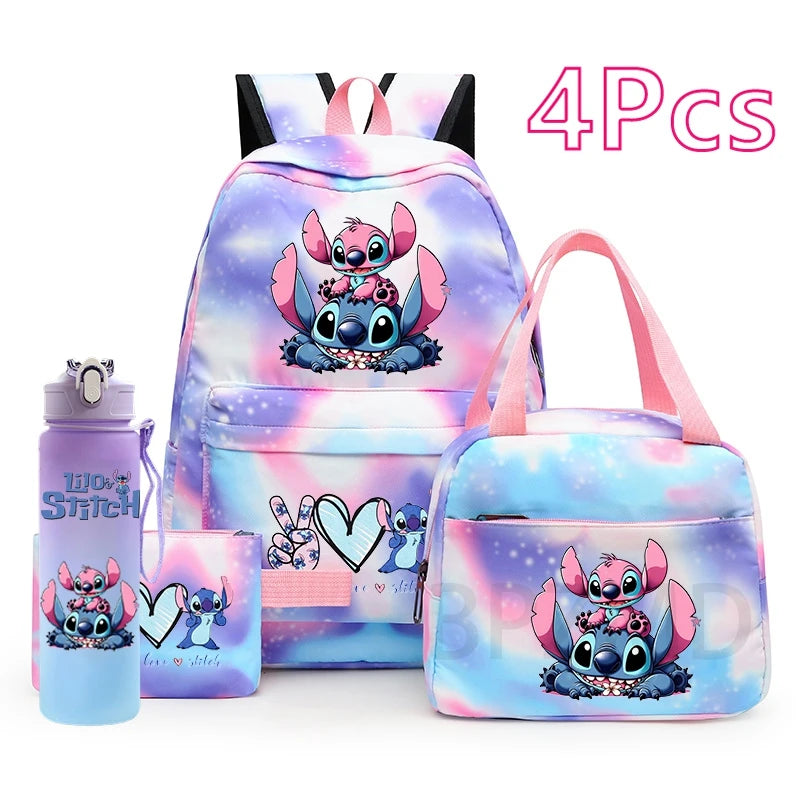 🎒💙 Stitch School Set for Girls – 4-Piece Complete Back-to-School Style! 🐾🎀