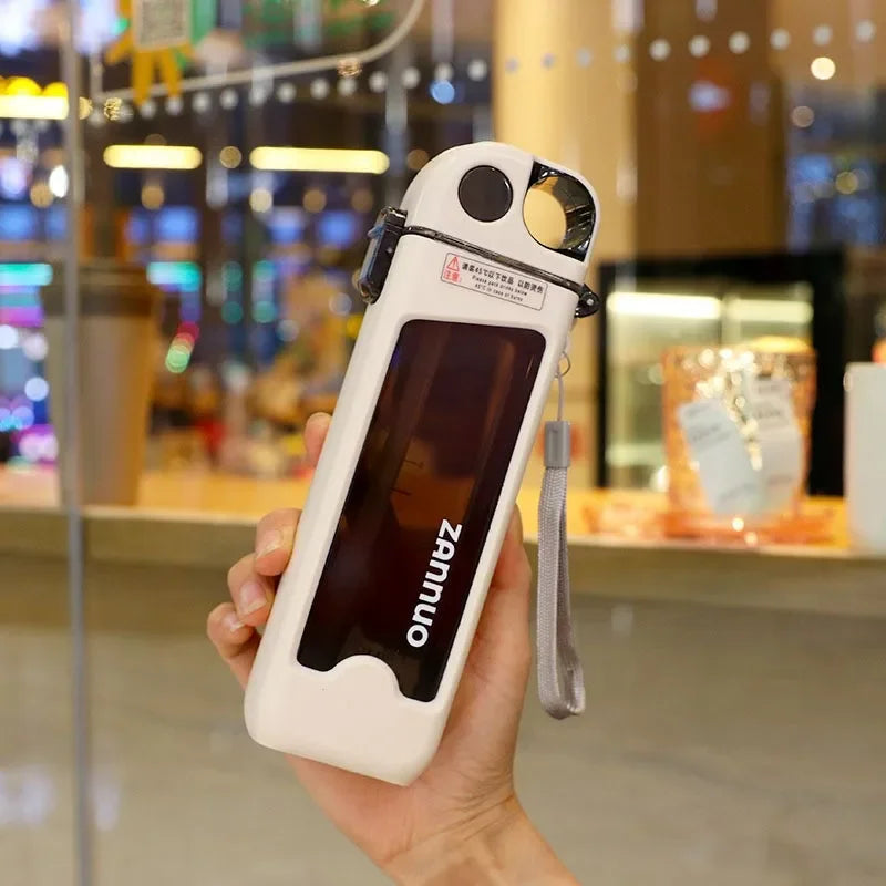 💧🏃‍♀️ 350ml Plastic Water Bottle – Practical Square Design with Lockable Cap! 🔒✨
