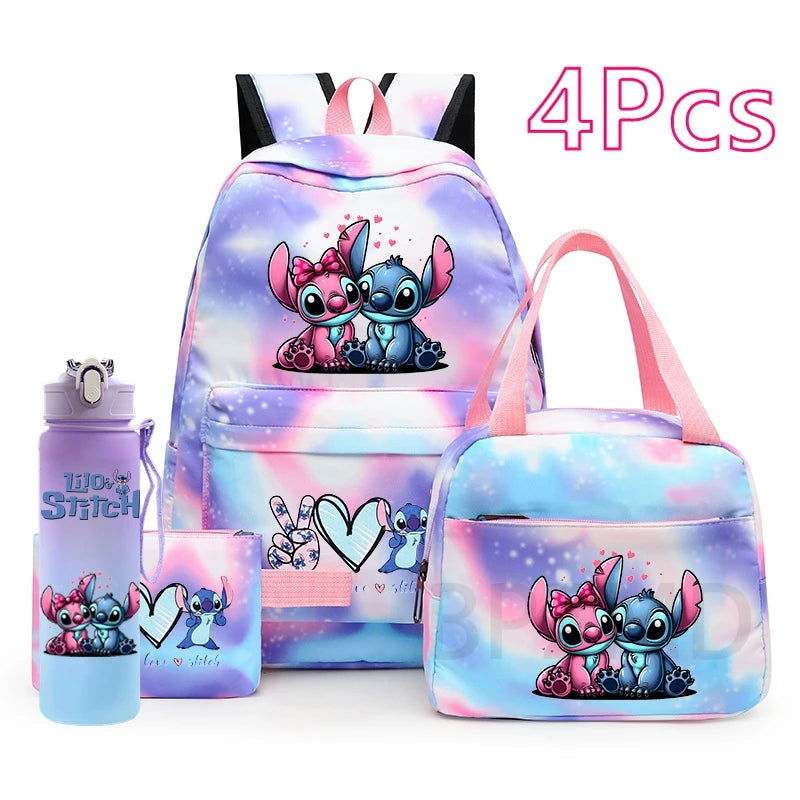 🎒💙 Stitch School Set for Girls – 4-Piece Complete Back-to-School Style! 🐾🎀