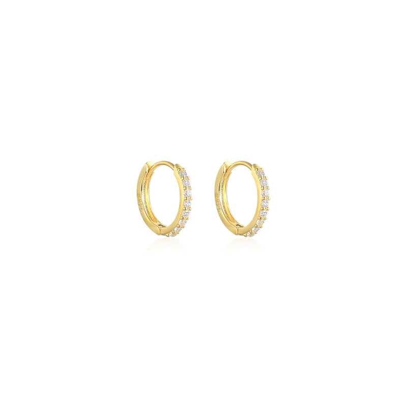 ✨ CANNER 925 Silver Hoop Earrings – Timeless Elegance with White Zircon! 💎
