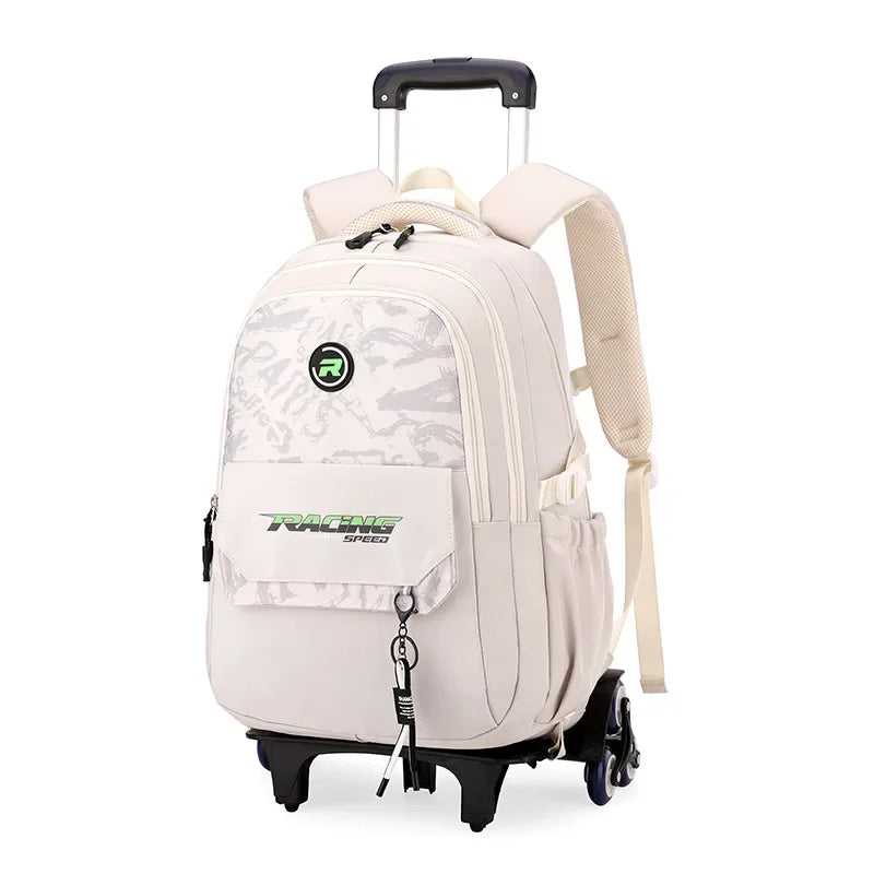 🎒🛞 Wheeled School Backpack – 2-in-1 Pull & Carry Bag for Boys 🚸 Perfect for School & Travel!