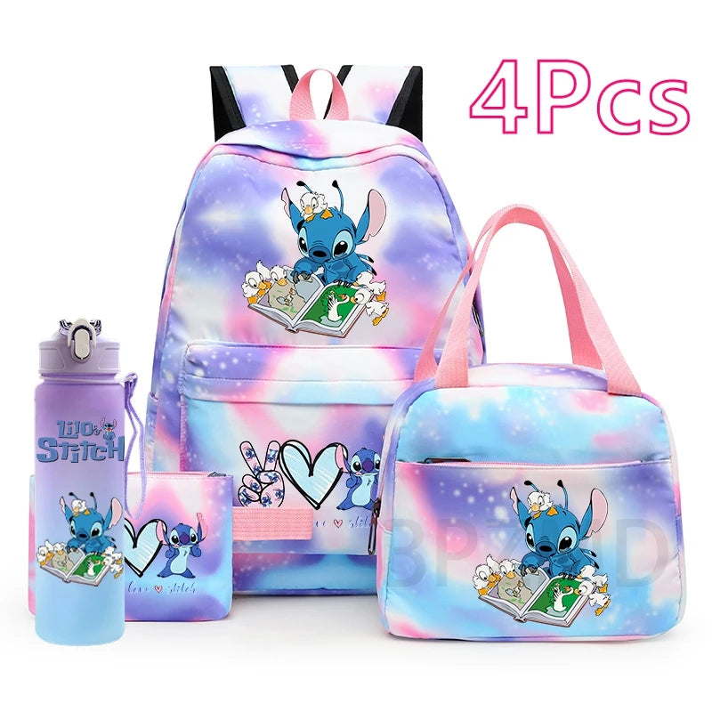 🎒💙 Stitch School Set for Girls – 4-Piece Complete Back-to-School Style! 🐾🎀