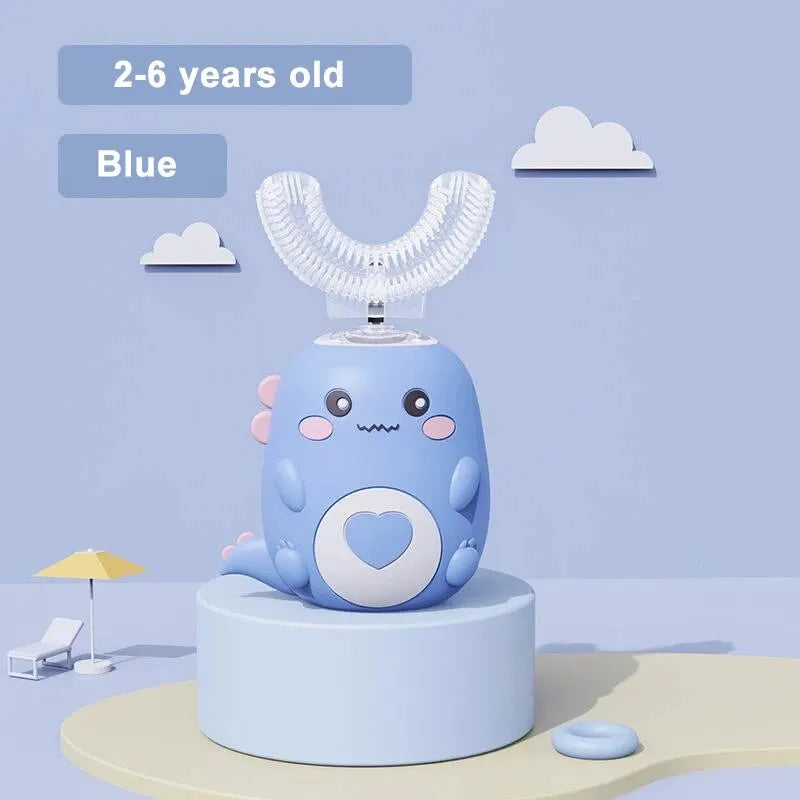 🦷 Kids' 360° U-Shaped Electric Toothbrush – 1-Minute Full Mouth Clean!