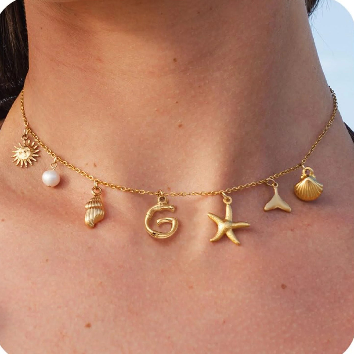 🐚✨ 18K Gold Starfish Necklace – Waterproof Beach Charm 🌊💛