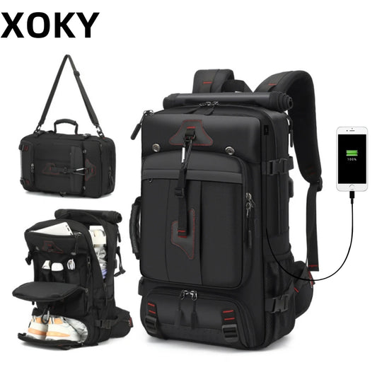 🎒✈️ XOKY 80L Travel Bag – Spacious, Secure & Organized All-in-One! 🔐🌧️