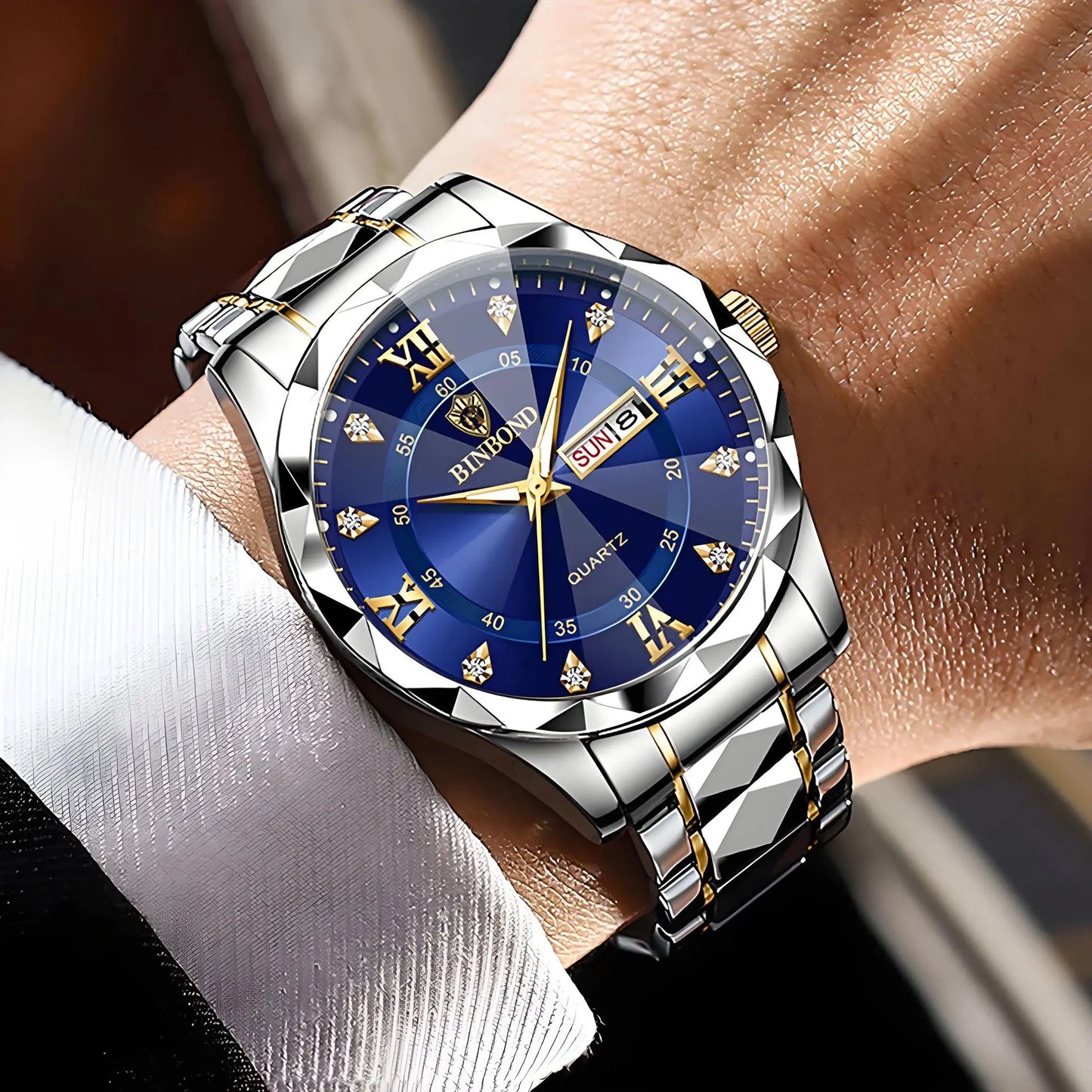 ⌚ BINBOND Men’s Executive Chronograph – Precision Engineered for Dominance