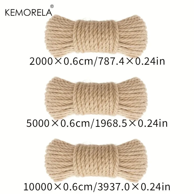 🧵🐾 Natural Jute Rope – Durable for Crafts & Cat Scratchers!