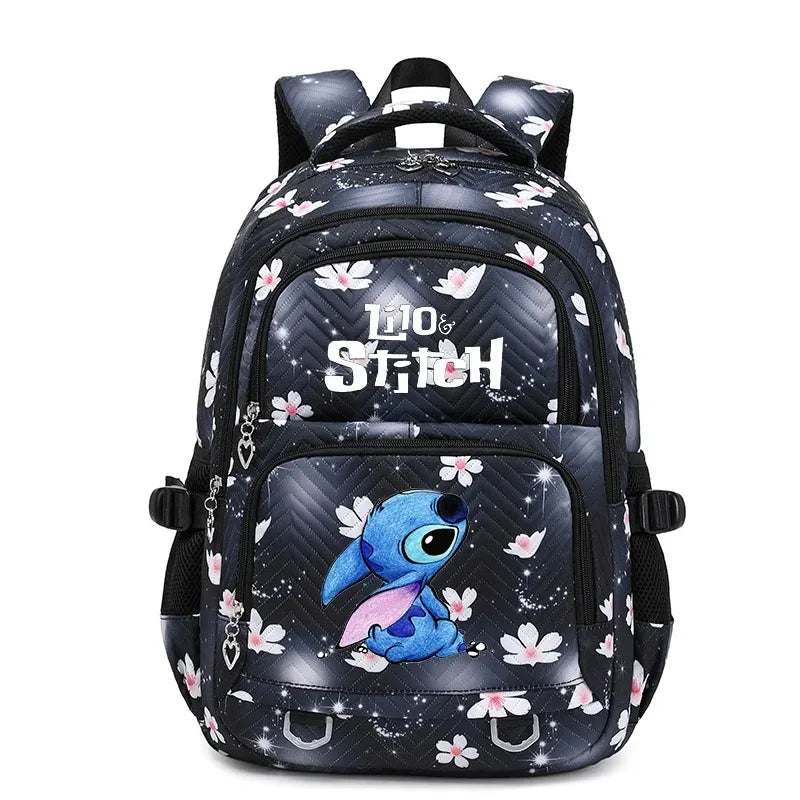 🎒💙 Large Lilo & Stitch Backpack – Perfect for School & Travel for Girls & Women + Pencil Case & Lunch Bag 🍱✨