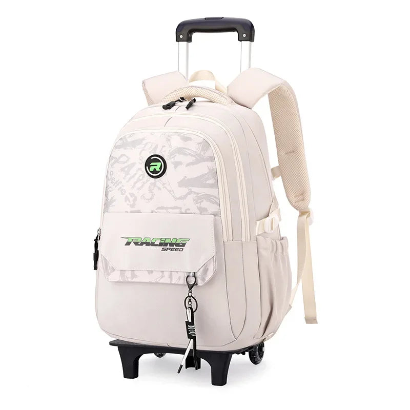🎒🛞 Wheeled School Backpack – 2-in-1 Pull & Carry Bag for Boys 🚸 Perfect for School & Travel!