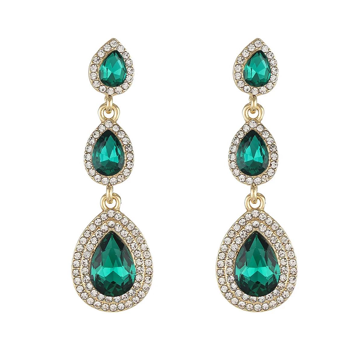 ✨ TREAZY Champagne Crystal Earrings – Effortless Glamour for Every Occasion!