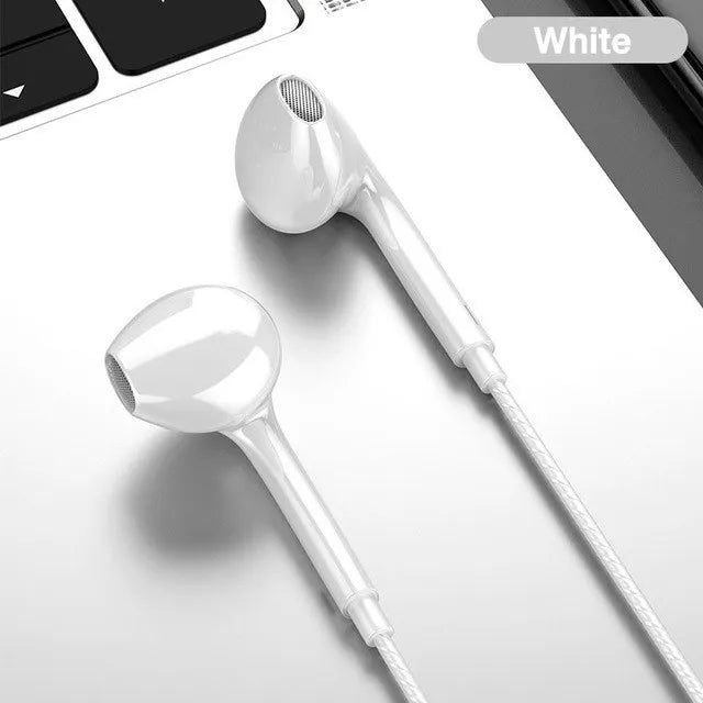 🎧📱 سماعات أذن سلكية 3.5mm – صوت ستيريو نقي وميكروفون مدمج 🎶