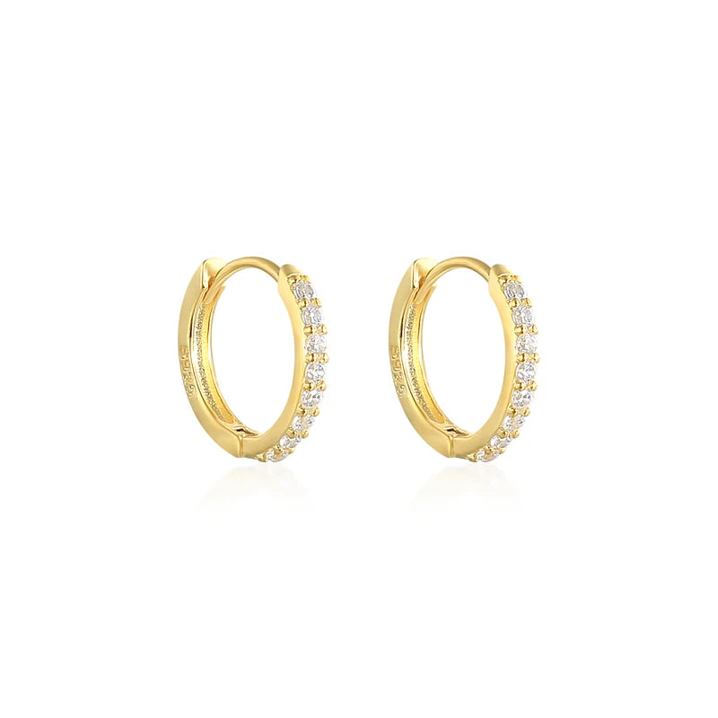 ✨ CANNER 925 Silver Hoop Earrings – Timeless Elegance with White Zircon! 💎