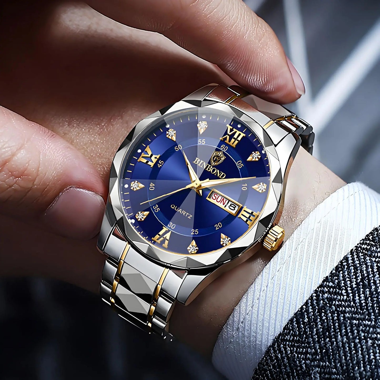 ⌚ BINBOND Men’s Executive Chronograph – Precision Engineered for Dominance